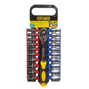 SET BOCALLAVE HEX 1/2 21PIEZAS MM/SAE CROSSMASTER