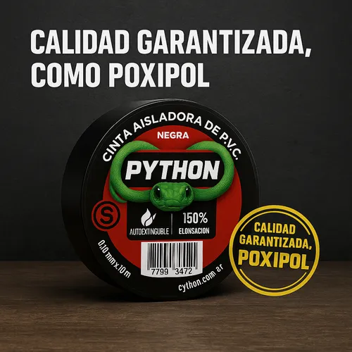 PYTHON AISLADORA 10MTS NEGRA