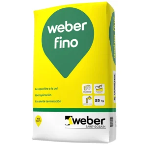 REVOQUE FINO PARA INTERIOR X 25 KG WEBER
