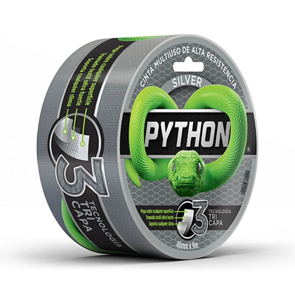CINTA PYTHON 9MTS GRIS