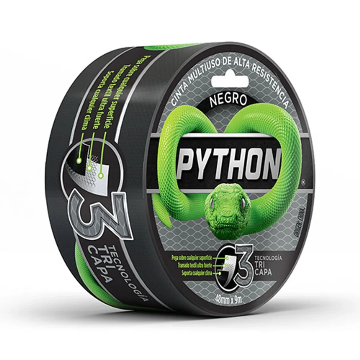 pythonnegra CINTA PYTHON 2MTS NEGRA