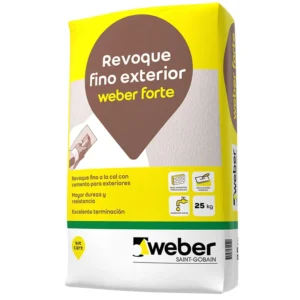 REVOQUE FORTE PARA EXTERIOR X 25 KG WEBER
