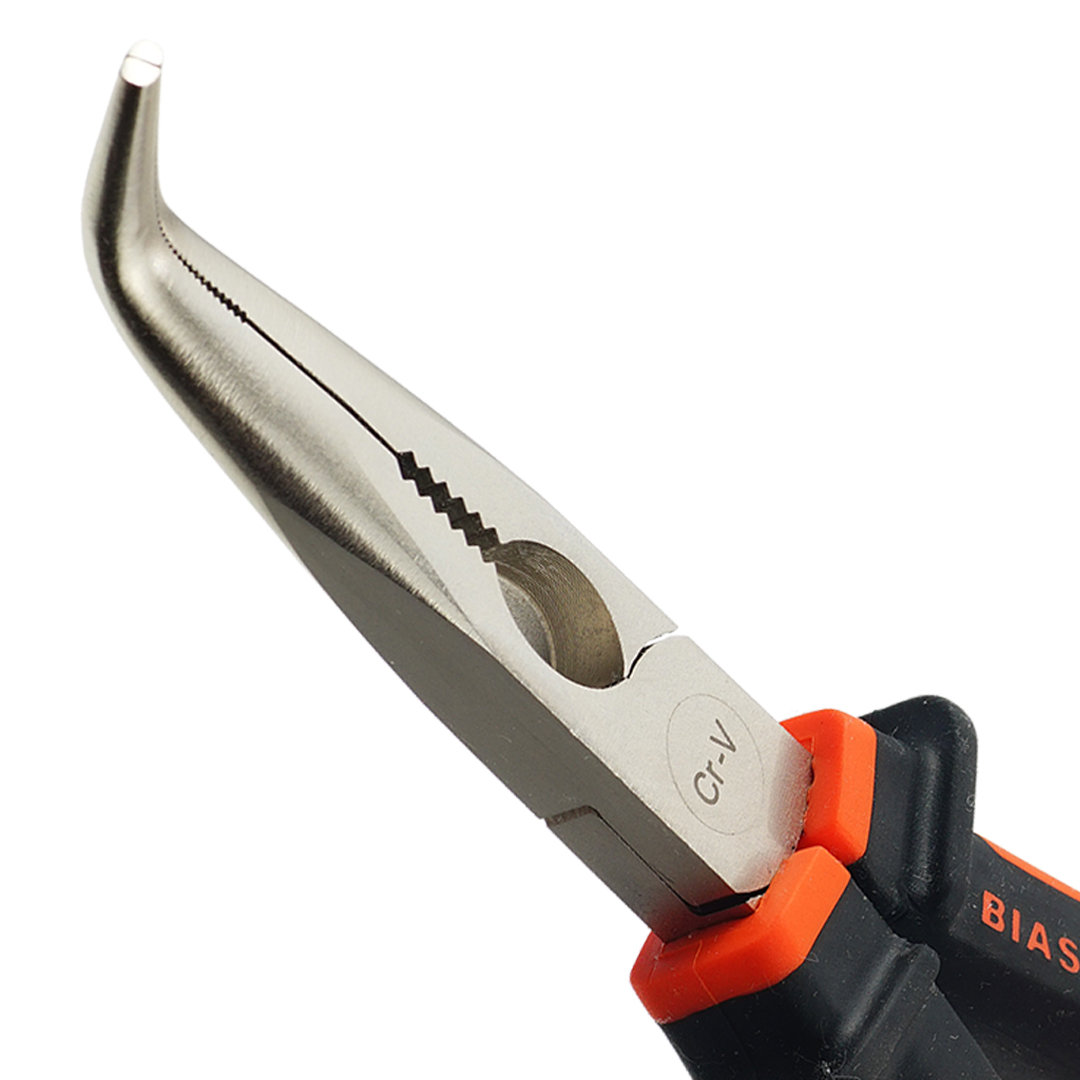 PINZA DE PUNTA CURVA BIASSONI 6". - BIASSONI