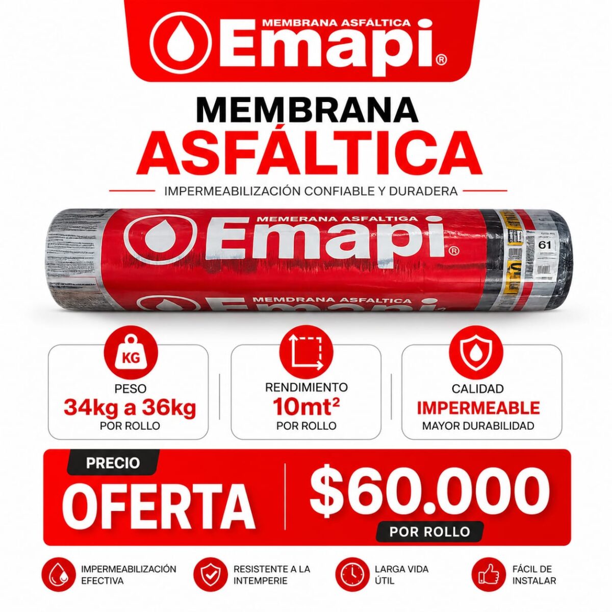 MEMBRANA Nº 4 - 35KG EMAPI